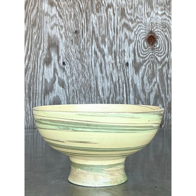 Ceramic Vintage Boho Studio Pottery Bowl For Sale - Image 7 of 9