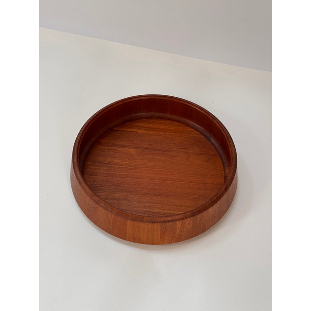 Mid-Century Modern 1960s Monumental 20” Scanform Handmade Teak Bowl For Sale - Image 3 of 18