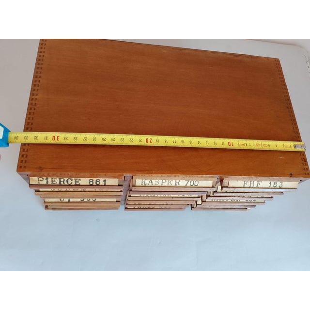Vintage Wooden Watchmakers Cabinet, 1950s For Sale - Image 10 of 11