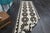 1970s Vintage Handmade Wool Cotton White Brown Runner Rug For Sale - Image 11 of 11