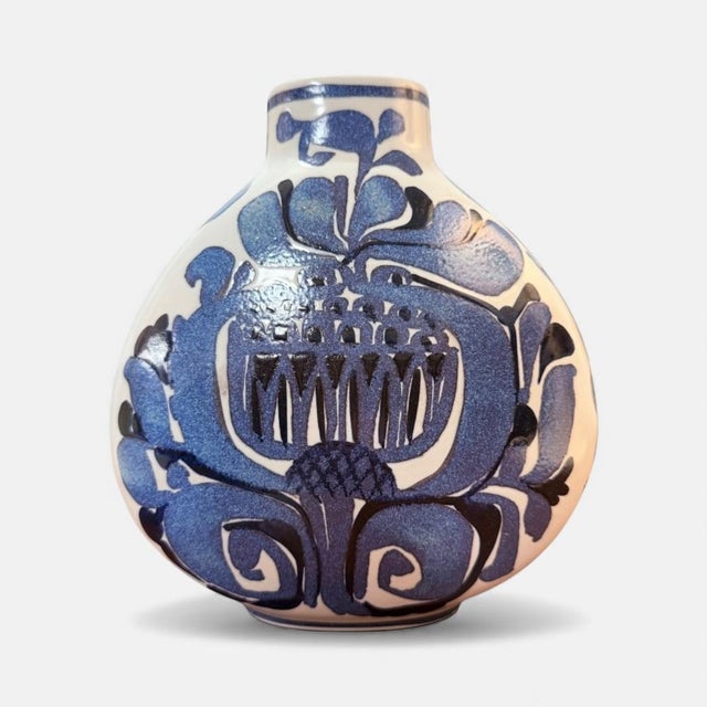 Ceramic Tenera Faience Vase by Cari Christensen for Royal Copenhagen, Denmark, 1960s For Sale - Image 7 of 7