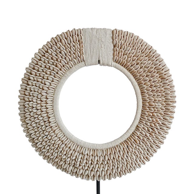 Money Cowrie & Macramé Necklace on Stand, Papua New Guinea For Sale - Image 10 of 15