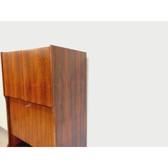 Vintage High Storage Unit in Rosewood, 1960s For Sale - Image 10 of 11
