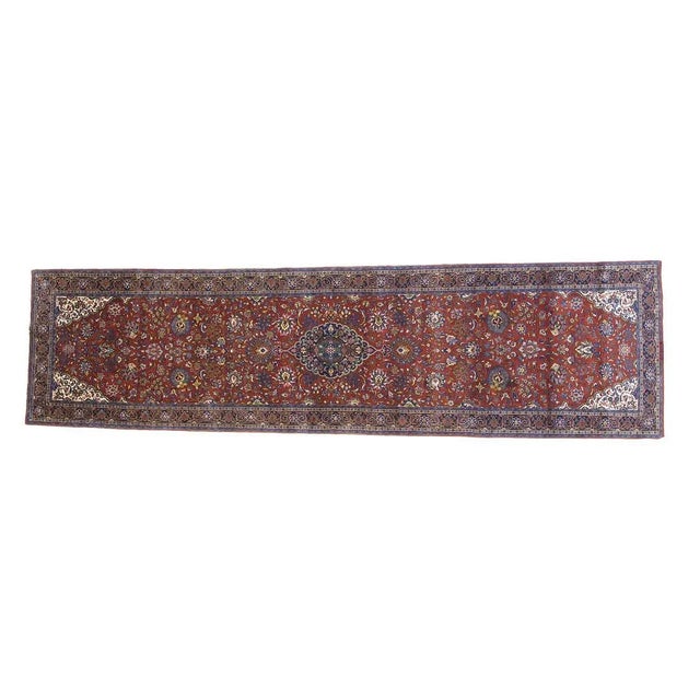 1980s Vintage Persian Sarouk Runner For Sale - Image 9 of 9