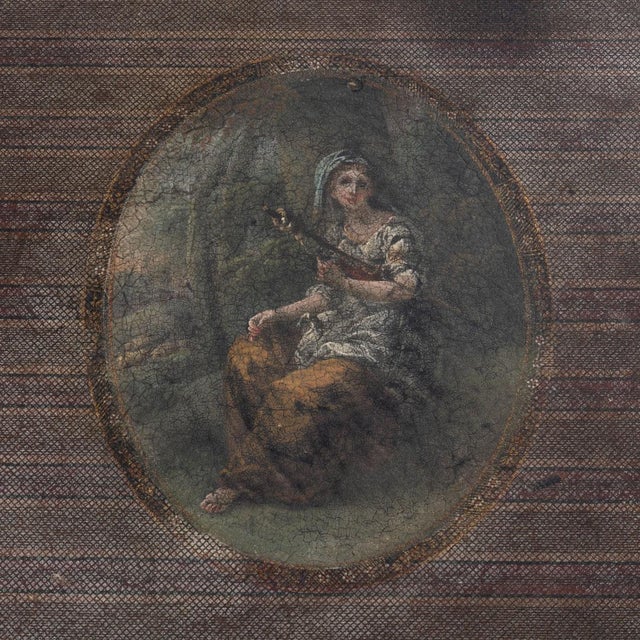 Modern Early 20th Century Oval Tole Tray on Stand For Sale - Image 3 of 12