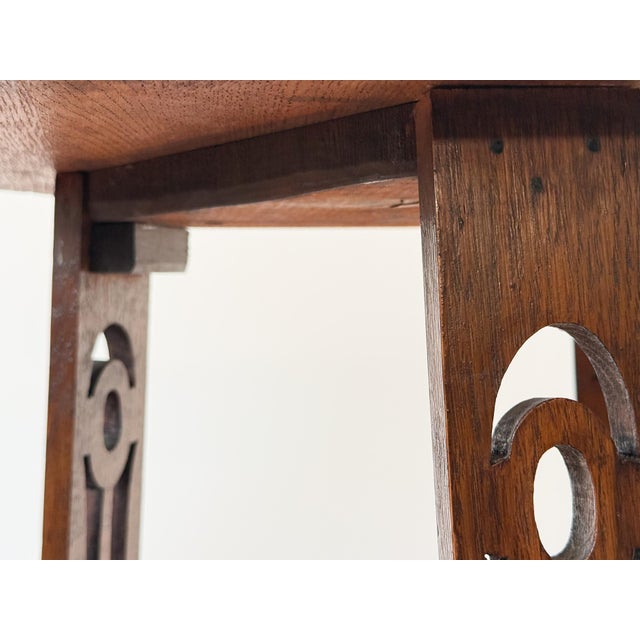 English Occasional Table of Oak From the Arts and Crafts Period For Sale - Image 11 of 13