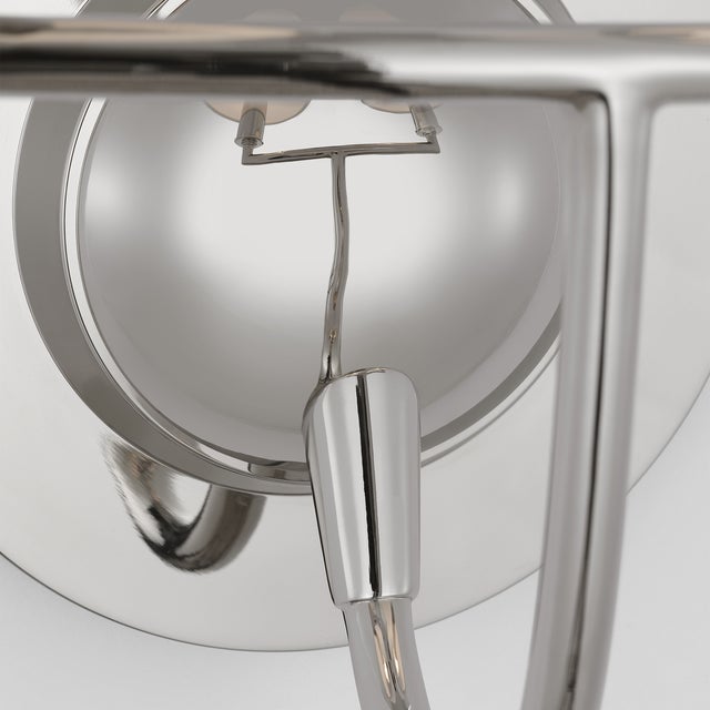 Elkins Double Sconce in Polished Nickel with Linen Shades Designer: Thomas O'Brien Finish: Polished Nickel Height: 13.25"...