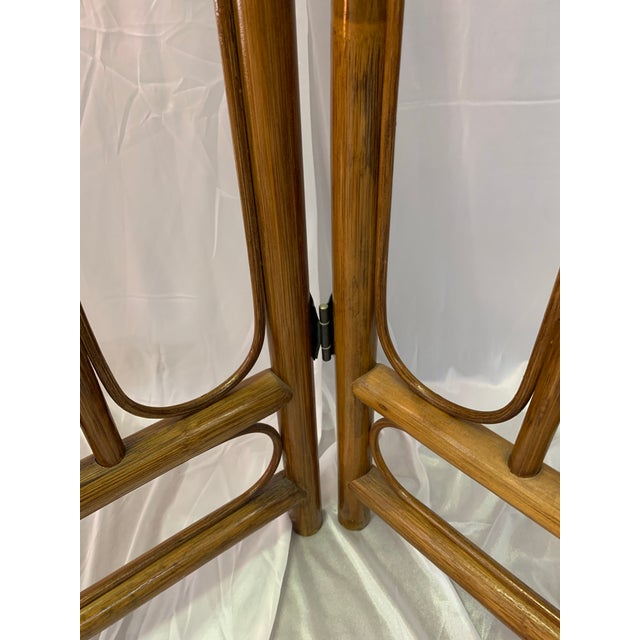 Vintage Rattan 3-Panel Room Divider For Sale - Image 10 of 12