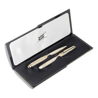 Pens in Silver from Montblanc, Set of 2 For Sale