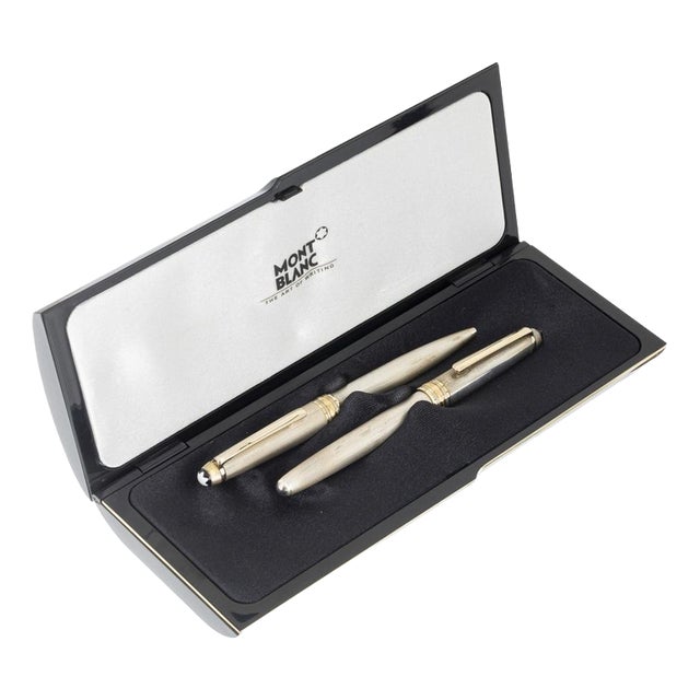 Pens in Silver from Montblanc, Set of 2 For Sale