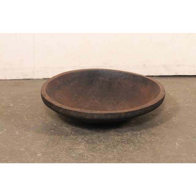 Early 20th C. Large Sumatran Wooden Bowl For Sale - Image 4 of 10