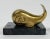 Mid 20th Century Vintage Brass Whale Marble Base Paper Weight For Sale - Image 5 of 7