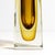 Hand Blown Murano Vase With Square Base in Amber For Sale - Image 9 of 9