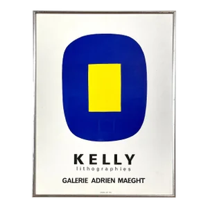 1965 Original Ellsworth Kelly "Lithographies" Exposition Poster (Framed)
