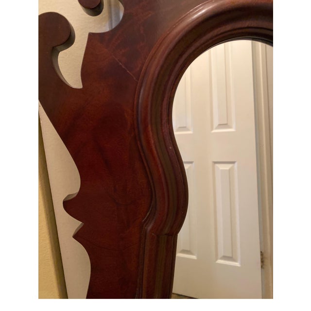 Flame Mahogany Chippendale Shield Mirror For Sale In Philadelphia - Image 6 of 8