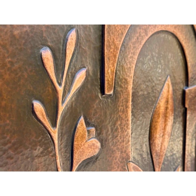 Metal Wall Relief Sculpture With Flowers & Architecture "Copper Botanica" by Jeremy Maronpot For Sale - Image 13 of 17