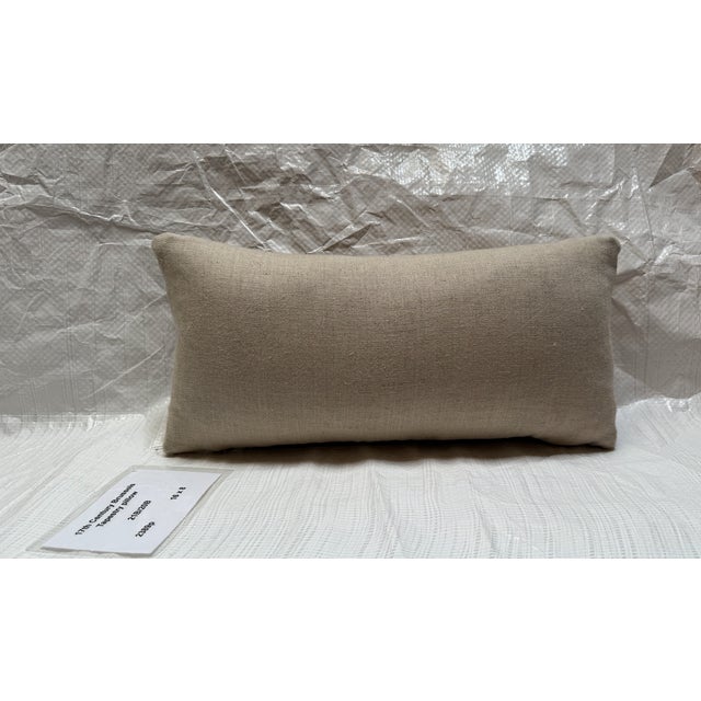 17th Century Antique 17th Century Brussels Verdure Tapestry Fragment Pillow For Sale - Image 5 of 5