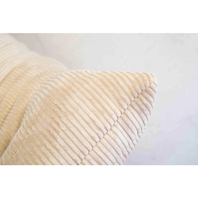 Vintage Two-Seat Togo Sofa with Arms in Beige Corduroy by Michel Ducaroy for Ligne Roset, 1970s For Sale - Image 18 of 18