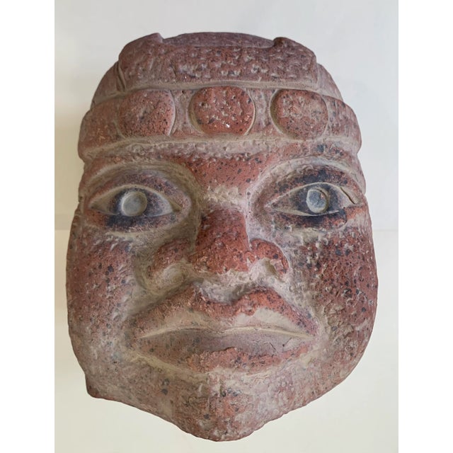 Mid 20th Century Vintage Olmec Head For Sale - Image 10 of 12