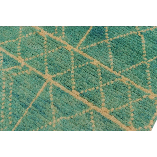 Textile Boho Chic Balochi Blue/Beige Wool Rug - 3'3''x5'0'' For Sale - Image 7 of 11