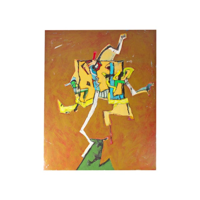 Blue Abstract Acrylic on Paper Painting by James L. Bruch For Sale - Image 8 of 8