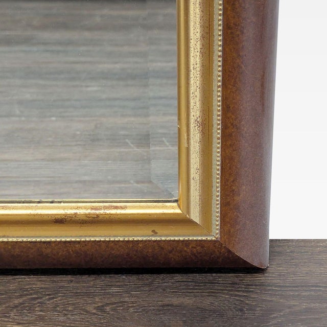 Traditional Wood Framed Wall Mirror For Sale - Image 3 of 4