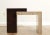 Italian Modern Travertine and Wenge Wood Side Table For Sale - Image 4 of 13