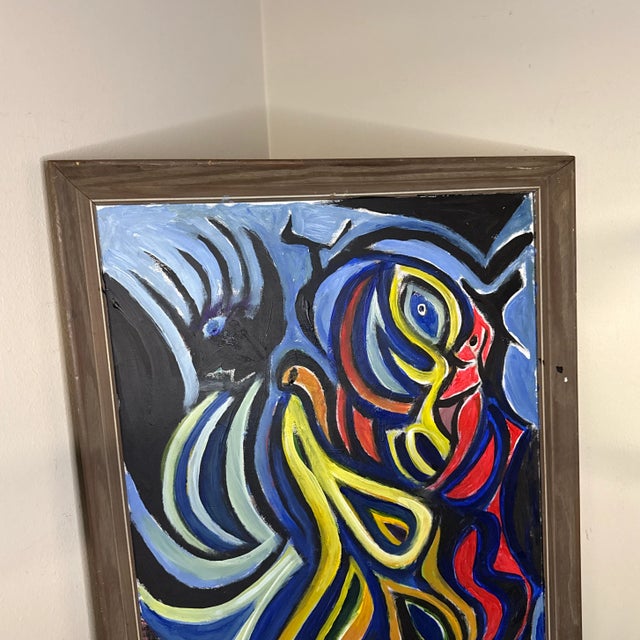 Early 20th Century Vintage Abstract Painting by Listed Artist John McMahon's ~Framed, Framed For Sale - Image 9 of 11