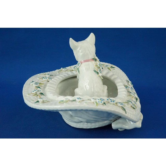 20th Century Porcelain Sculpture Cat in a Hat by Vion & Baury, France, 1890s For Sale - Image 3 of 18