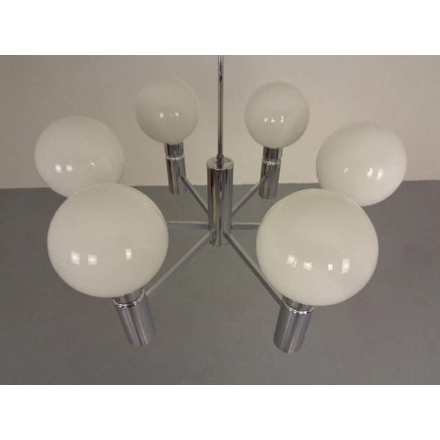 Opaline Glass Pendant Lamp from Sölken Leuchten, Germany, 1960s For Sale - Image 4 of 15
