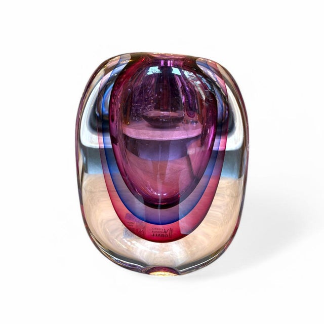 Sommerso Murano Vase by Michele Onesto For Sale - Image 6 of 6