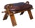 Mid 20th Century Moroccan Leather Saddle Camel Stool Foot Rest Ottoman Pouf Bench Seat For Sale