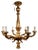 Italian Gilt Wood Chandelier, 1950s For Sale