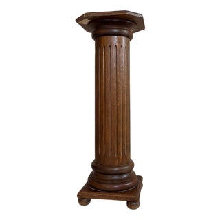 Pedestal in Walnut For Sale