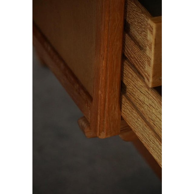 Mid-Century Modern Freestanding Desk in Oak attributed to Henning Kjærnulf, Denmark, 1950s For Sale - Image 17 of 18