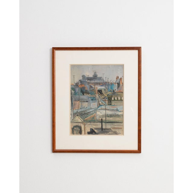 1960s France Impressionist Brown Canvas Painting For Sale - Image 14 of 16