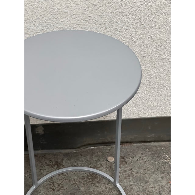 2010s Room & Board Slim Round C-Table For Sale - Image 5 of 12
