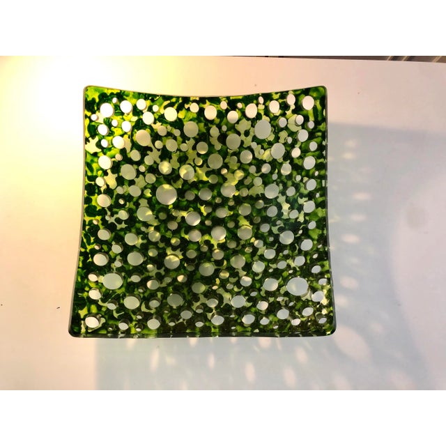 2000 - 2009 Green Fused Glass Centerpiece Sculpture, Vetri, Seattle 2004 For Sale - Image 5 of 10