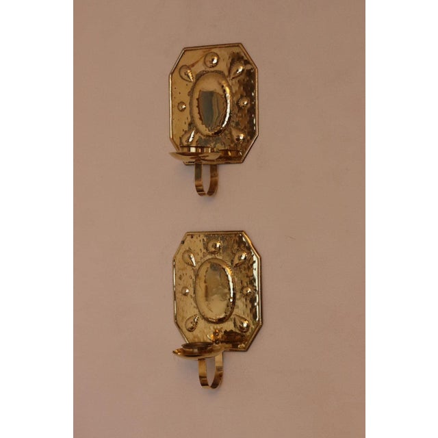 Mid-Century Modern Mid-Century Modern Swedish Sconces in Brass, Set of 2 For Sale - Image 3 of 11