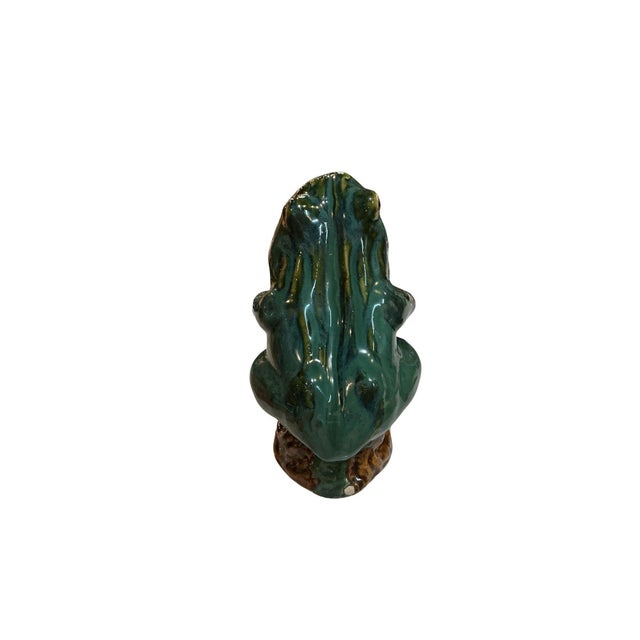1930’s Majolica Terra Cotta Frog For Sale - Image 4 of 9