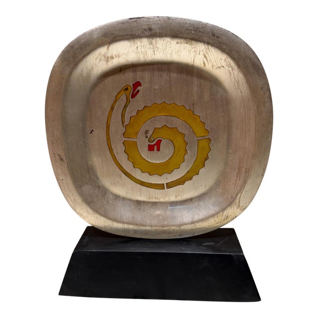 Los Castillo Taxco Pluma Azteca Silver-Plated Tray Headed Snake For Sale
