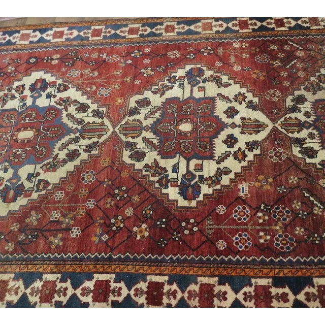 Large Traditional Tree of Life Red Wool Rug, 1920s For Sale - Image 3 of 10