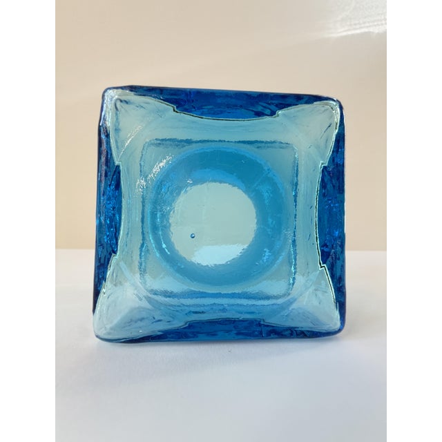 Glass Aqua Blue Pala Glass Vase by Helena Tynell for Riihimäen Lasi, Finland, 1964 For Sale - Image 7 of 18