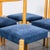Vintage Blue Upholstered Dining Chairs, 1980s, Set of 4 For Sale - Image 4 of 11
