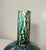 Vintage Large Tall Signed Tom Neugebauer Blue Green Raku Blackware Pottery Vase For Sale - Image 10 of 13