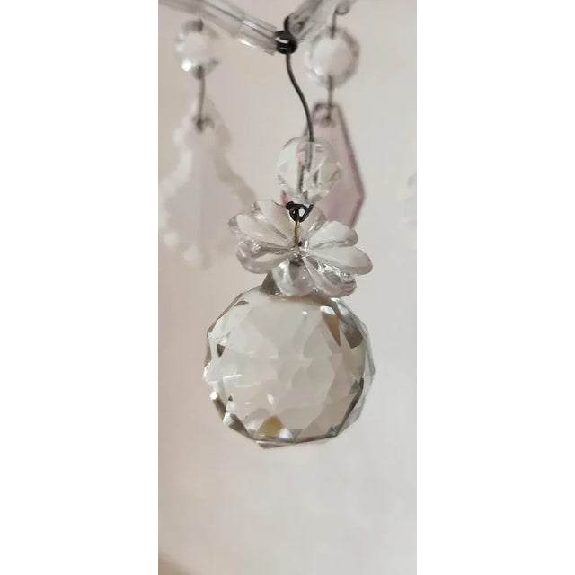 Crystal Ceiling Lamp. France, 1950s For Sale - Image 9 of 10