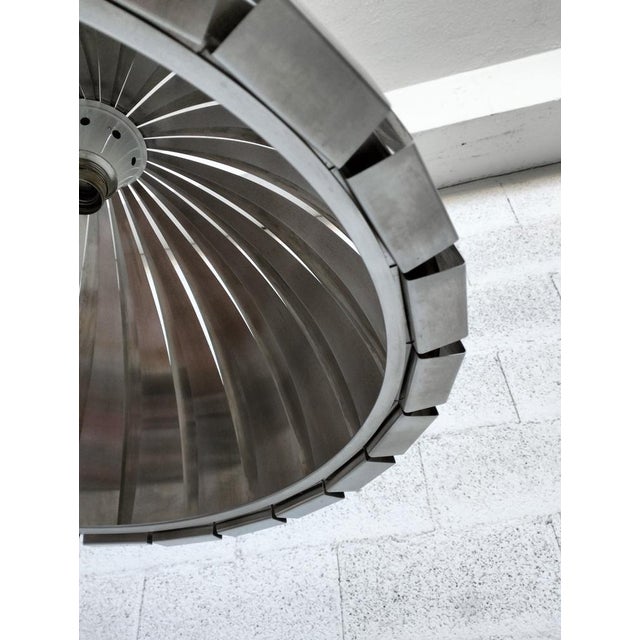 Calotta Pendant Lamp in Stainless Steel by Elio Martinelli for Martinelli Luce, 1970s For Sale - Image 11 of 17