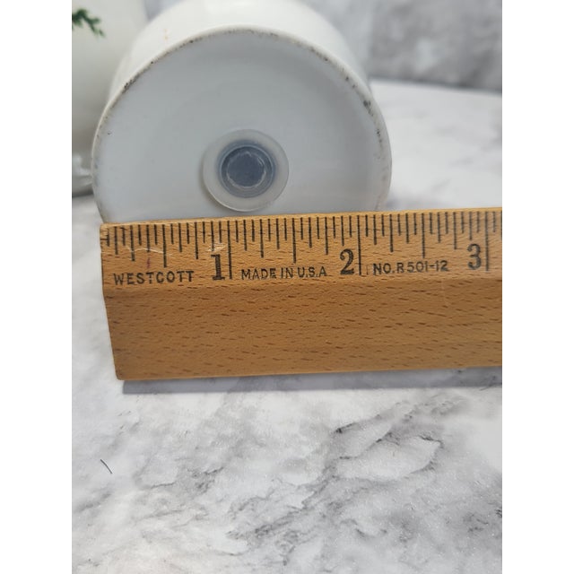 Vintage Porcelain Salt & Pepper Shakers For Sale - Image 9 of 9