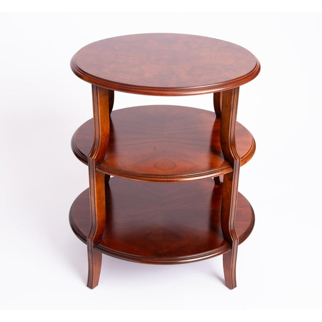 Baker Furniture Company Regency Three Tiered Side Table by Baker Furniture For Sale - Image 4 of 8
