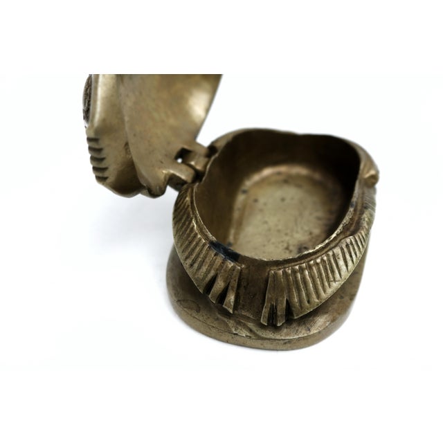 Vintage Brass Scarab Trinket Box For Sale - Image 12 of 12